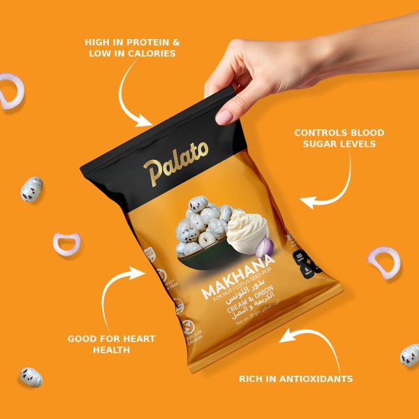 Roasted Makhana<br>Cream & Onion Flavor 25g