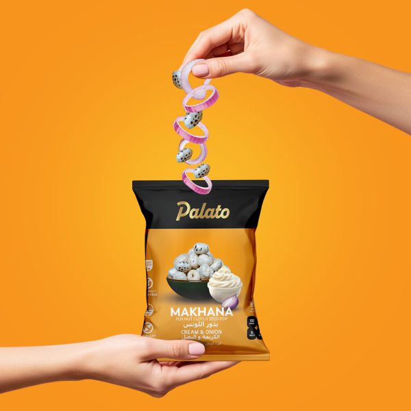 Roasted Makhana<br>Cream & Onion Flavor 25g