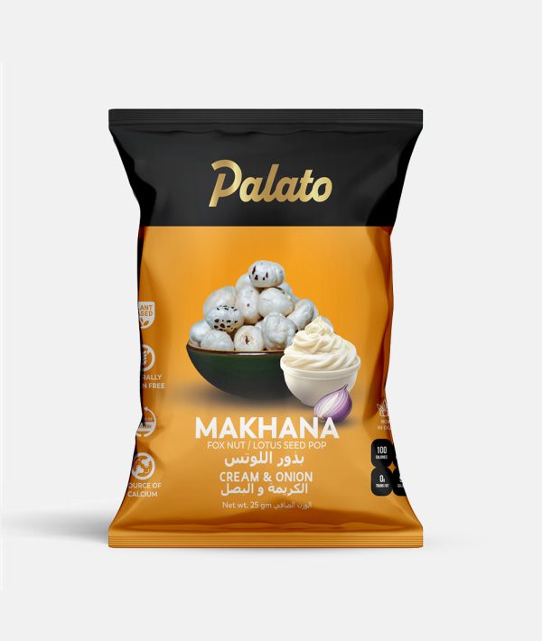 Roasted Makhana<br>Cream & Onion Flavor 25g