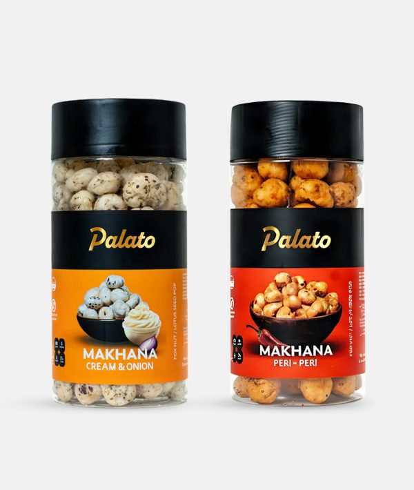 Combo Premium Makhana<br>(Cream and onion + Peri Peri Flavour) 2x75g