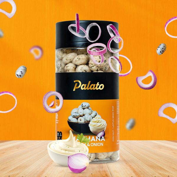 Palato Premium Gourmet Jumbo Size Makhana (Foxnut) Cream & Onion