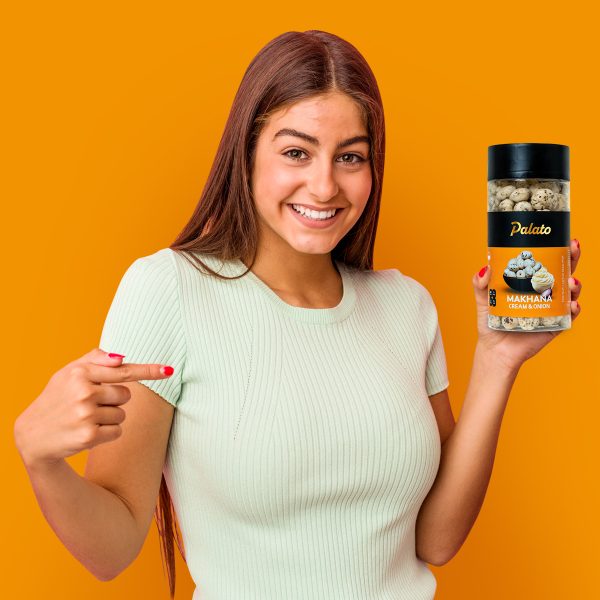 Palato Premium Gourmet Jumbo Size Makhana (Foxnut) Cream & Onion
