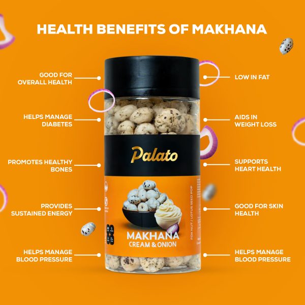 Palato Premium Gourmet Jumbo Size Makhana (Foxnut) Cream & Onion