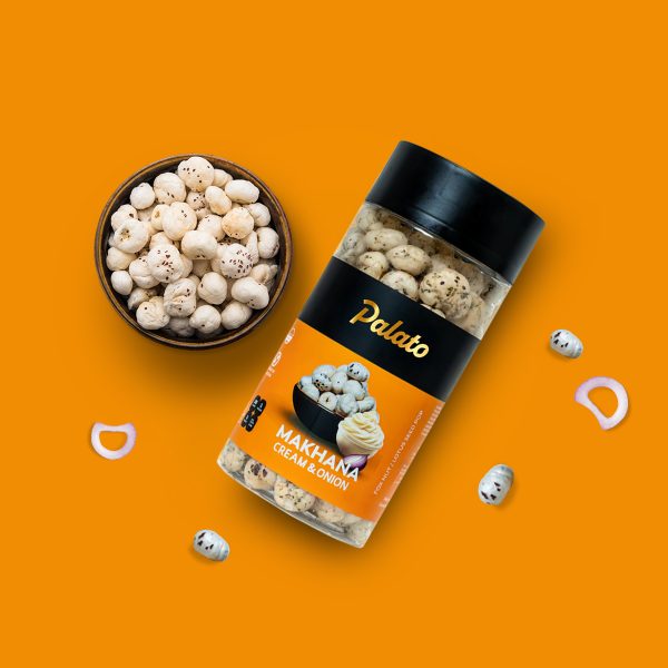 Palato Premium Gourmet Jumbo Size Makhana (Foxnut) Cream & Onion