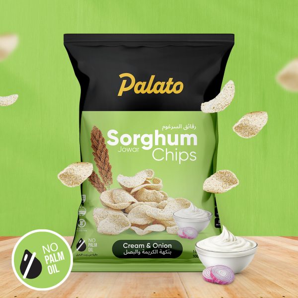 Palm Oil Free Sorghum Millet Chips Cream & Onion Flavor 100g