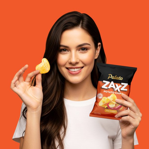 "Zaxz" Potato Chips<br>Mild Chilli Flavor (100g)
