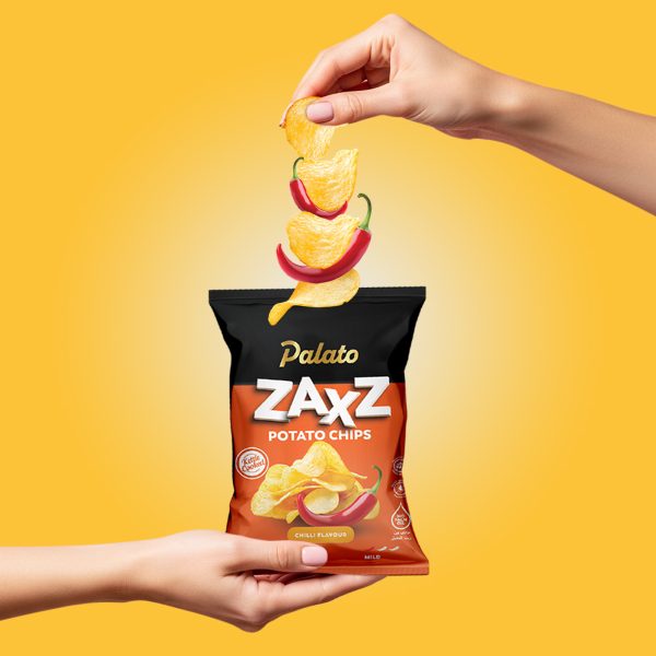 "Zaxz" Potato Chips<br>Mild Chilli Flavor (100g)