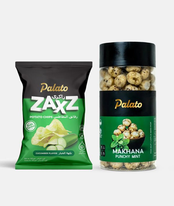Premium Snack Combo<br>(Cucumber Potato Chips 100g + Punchy Mint Makhana 75g)