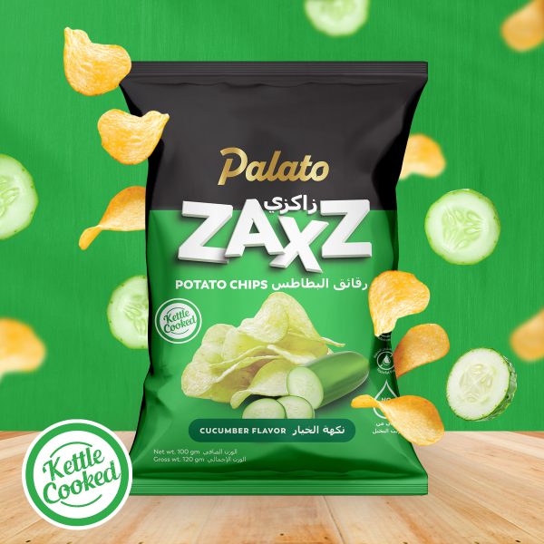 "Zaxz" Potato Chips<br>Cucumber Flavor (100g)