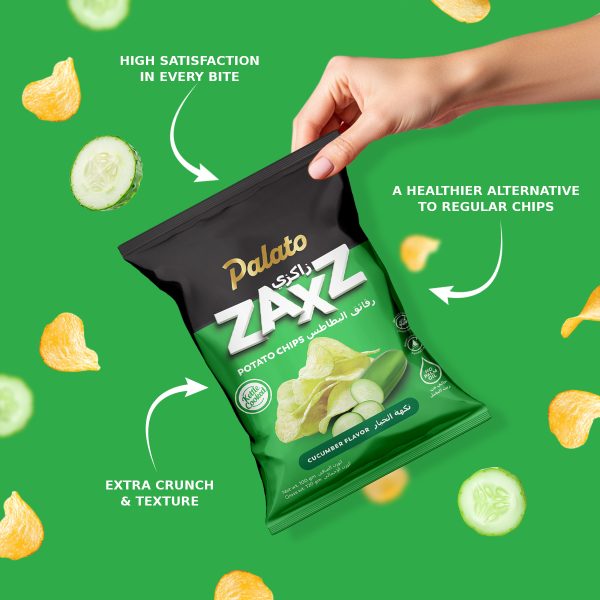 "Zaxz" Potato Chips<br>Cucumber Flavor (100g)