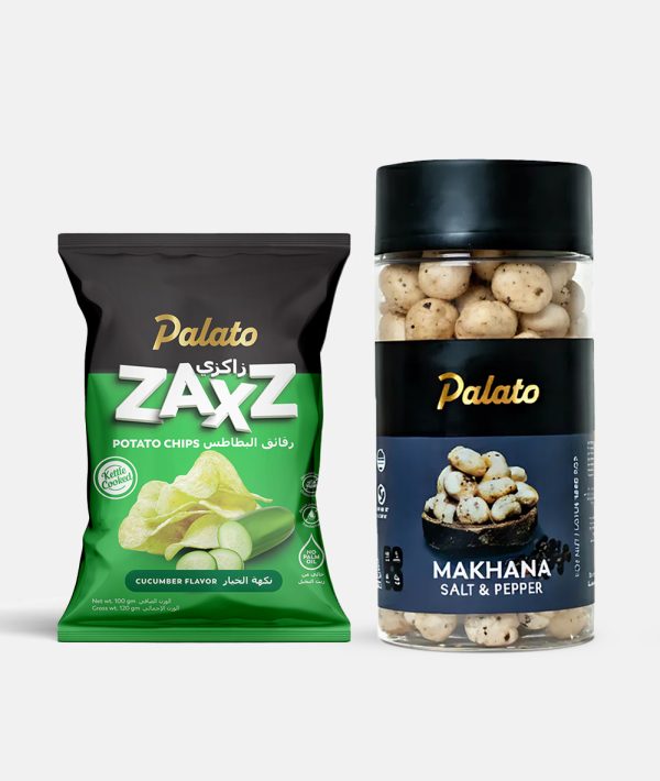 Premium Snack Combo<br>(Cucumber Potato Chips 100g + Salt & Pepper Makhana 75g)