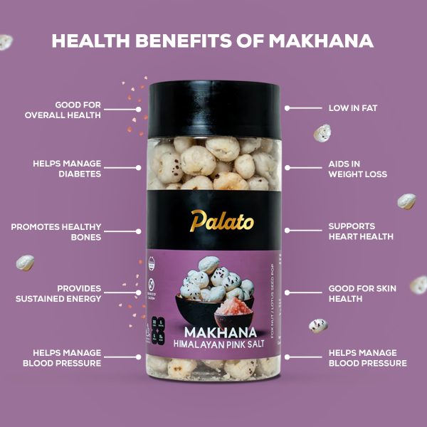 Palato Premium Gourmet Jumbo Size Makhana (Foxnut) Himalayan Pink Salt