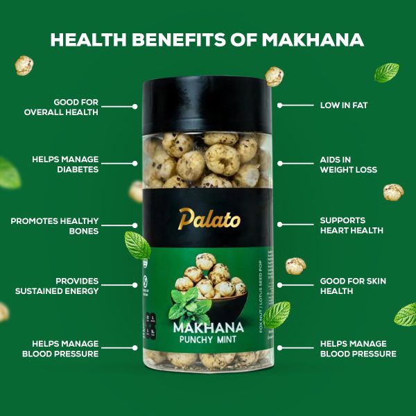 Palato Premium Gourmet Jumbo Size Makhana (Foxnut) Punchy Mint