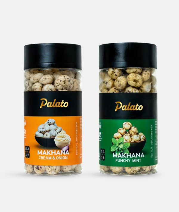 Combo Premium Makhana<br>(Punchy mint + Cream and Onion Flavour) 2x75g