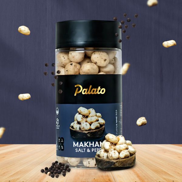 Palato Premium Gourmet Jumbo Size Makhana (Foxnut) Salt & Pepper
