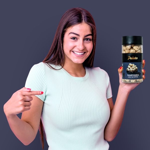 Palato Premium Gourmet Jumbo Size Makhana (Foxnut) Salt & Pepper