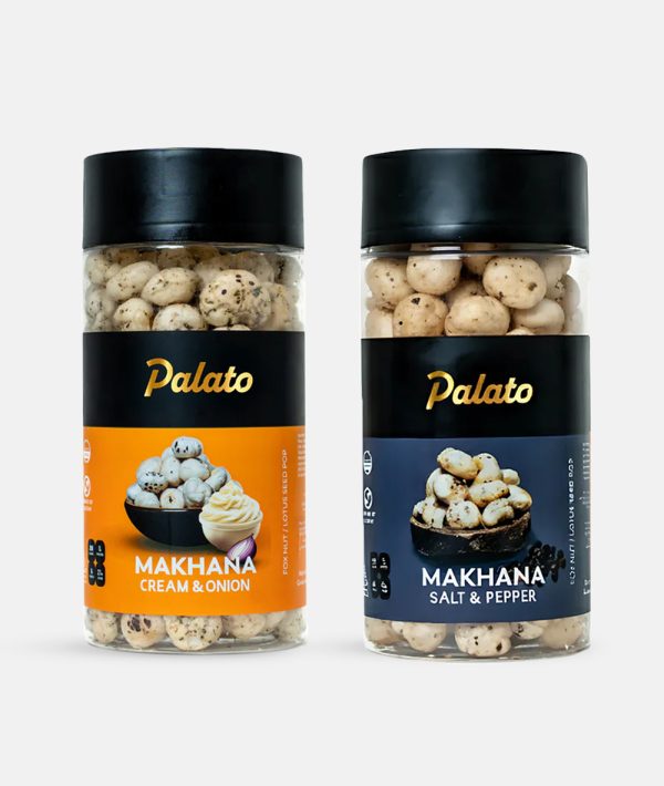 Combo Premium Makhana<br>(Salt and pepper + Cream and onion Flavour) 2x75g
