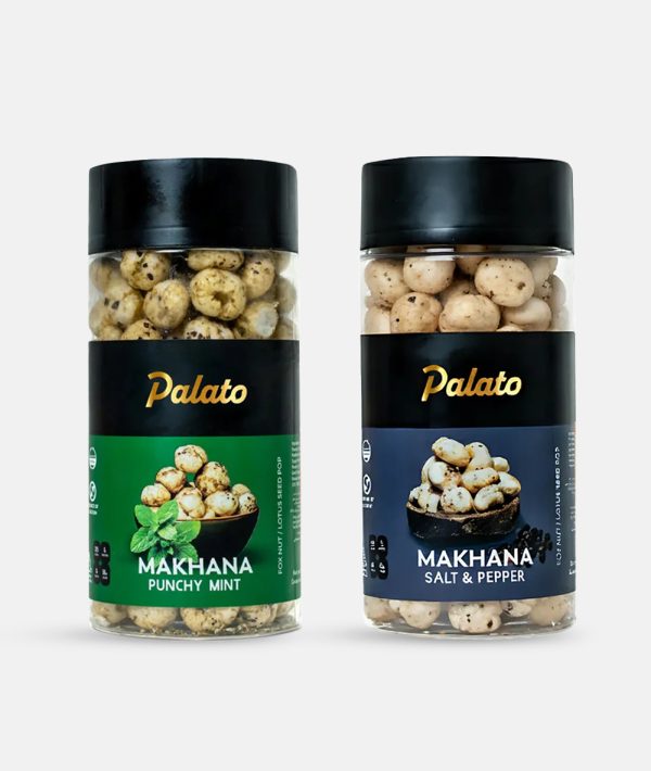 Combo Premium Makhana<br>(Punchy Mint + Salt & Pepper Flavour) 2x75g