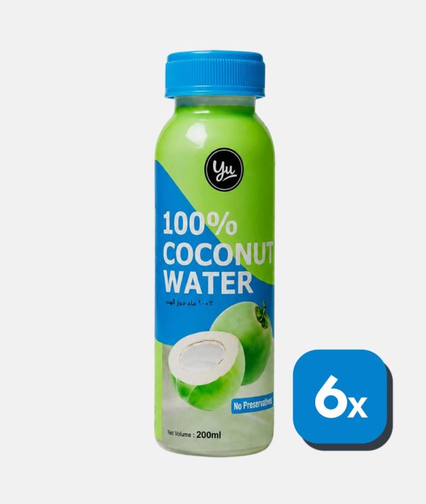 Yu 100% Coconut Water 6x (200ml)
